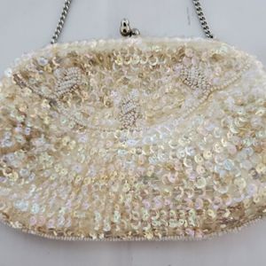 💋1950s Sequined and Beaded Clutch💋